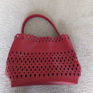 Leather cut-out bag